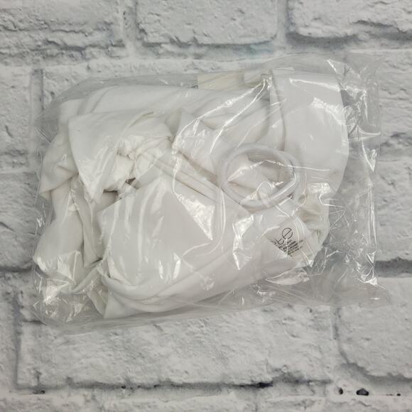 NWT ETE Oia Off-Shoulder White Bikini Top size Large - Picture 12 of 13